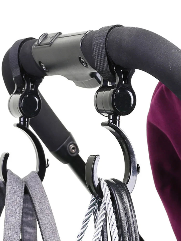 Practical multi-purpose diaper bag hooks, a must-have baby gear accessory for busy parents.
