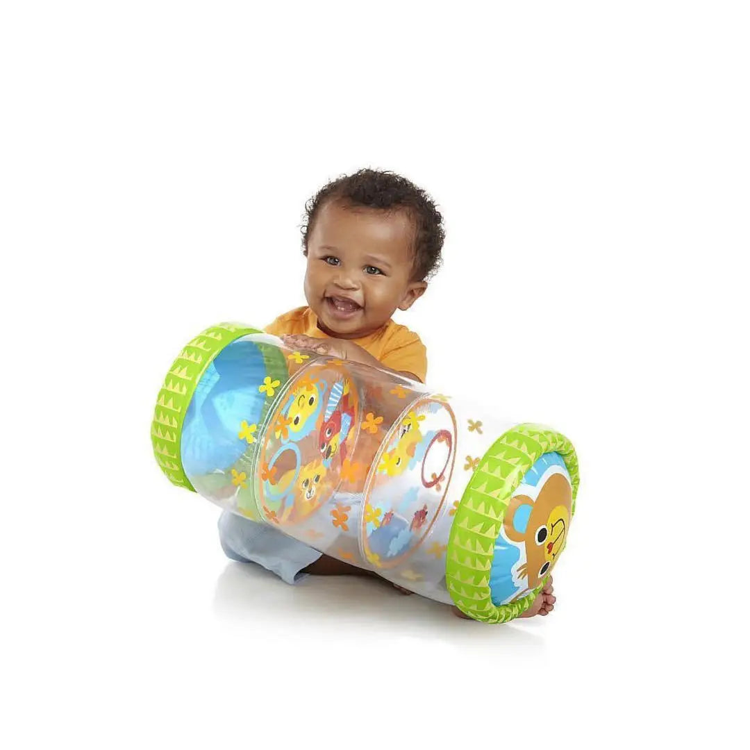 Unisex baby toy, a soft crawling discovery ball with rattles, ideal baby gift for sensory play.
