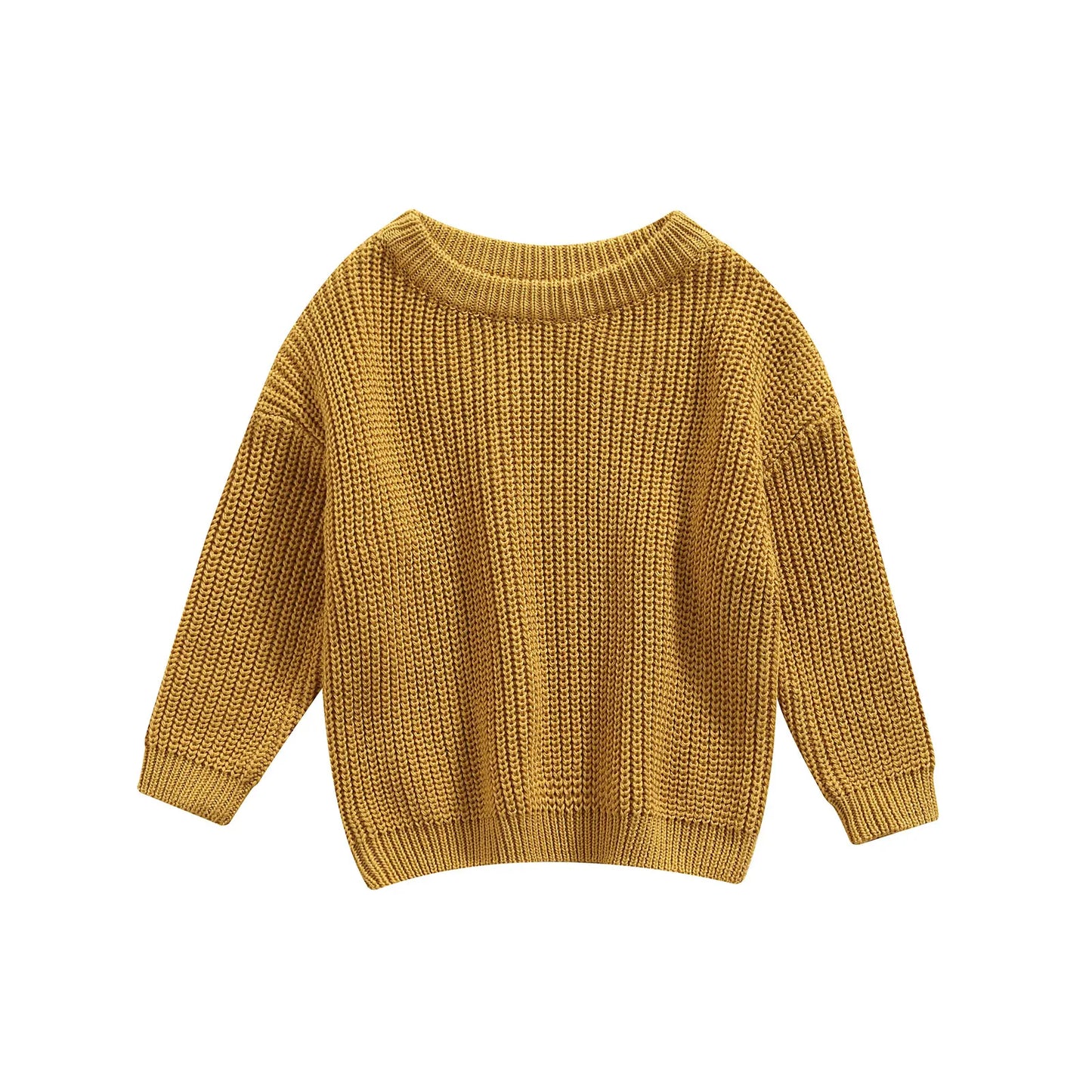 Unisex baby sweater with full long sleeves, providing warmth as ideal winter wear