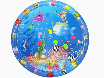 Sensory water mat for babies, designed to stimulate curiosity and aid early childhood development