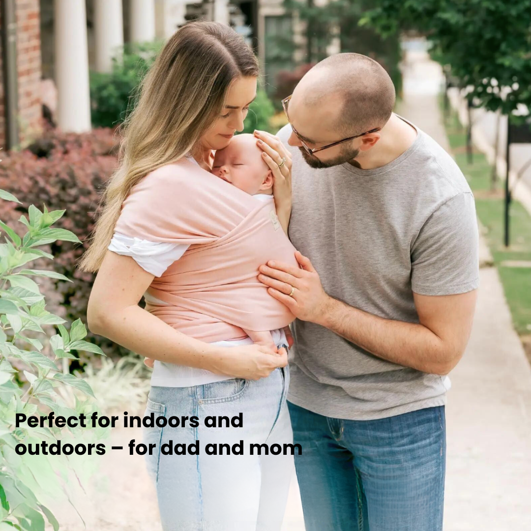 Unisex ergonomic baby wrap, perfect for newborns and toddlers, breathable and back-friendly