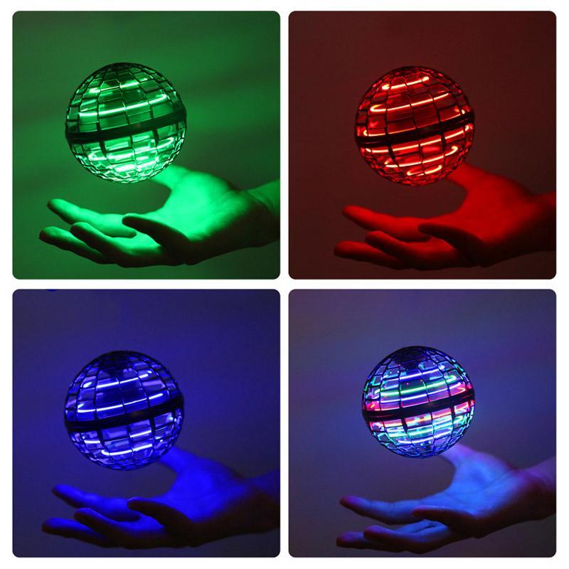Colorful interactive flying orb drone packaged, an ideal unisex playset and gift for indoor/outdoor fun