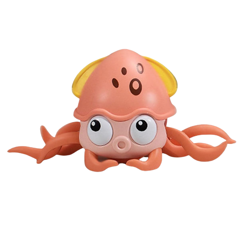 Musical crawling robot toy for unisex kids, promoting motor skills and interactive play for toddlers