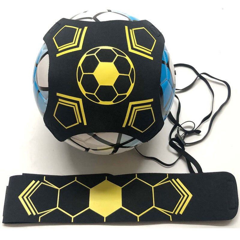 Soccer training belt and ball shown, a key piece of equipment for solo skill development and football practice.