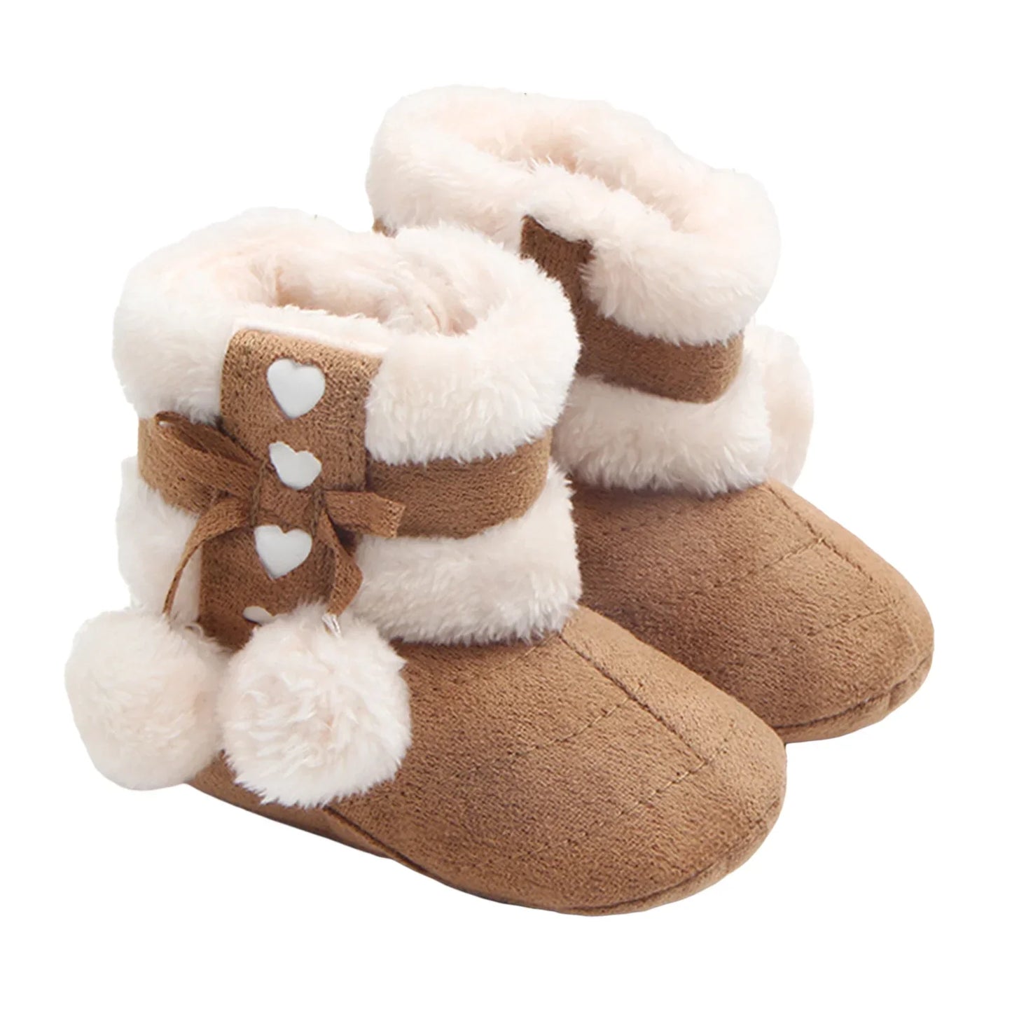 Collection of warm baby winter snow boots, offering cozy infant shoes and toddler footwear