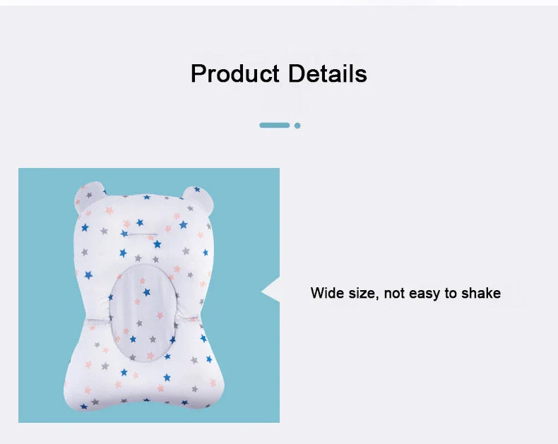 Baby essential: anti-slip floating bath pad for comfortable newborn bathing support