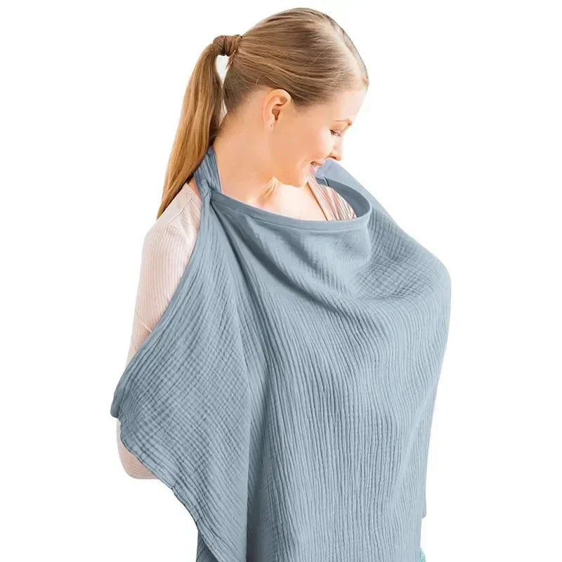Travel-friendly nursing cover apron, easy to pack for on-the-go breastfeeding