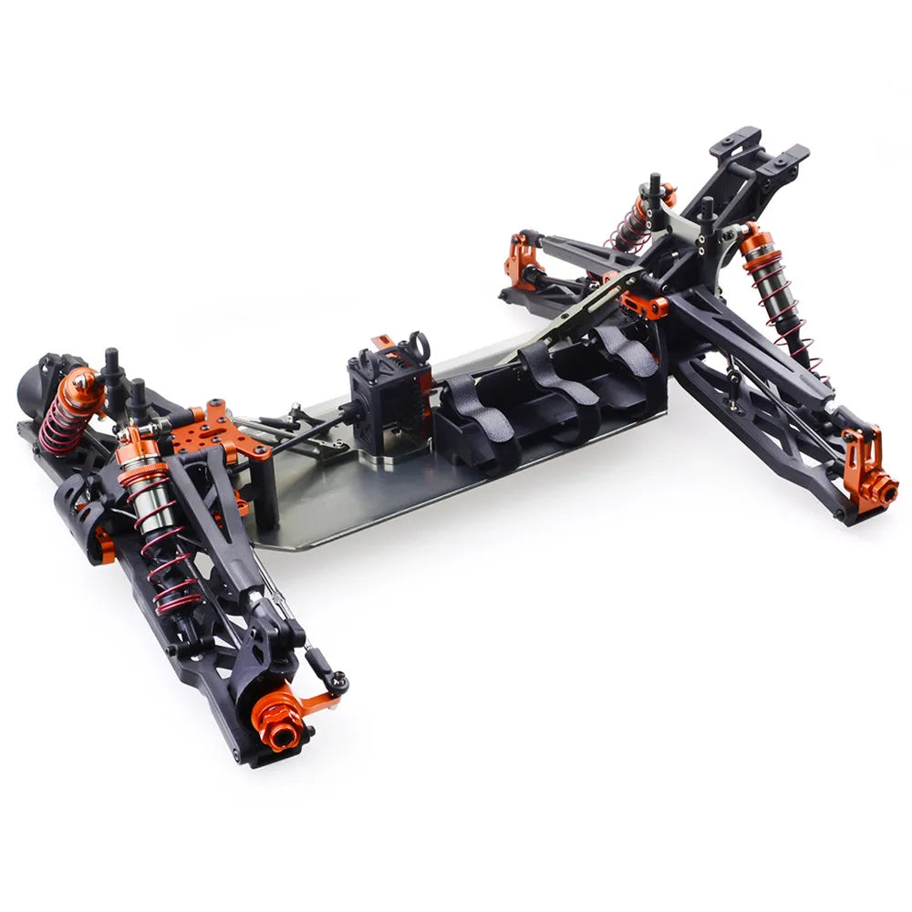 Robust 1/8 4WD RC frame kit for custom model car building and racing