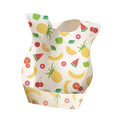 Infant care essential: a 10-pack of waterproof, disposable baby bibs for convenient feeding.
