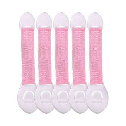 Child safety locks (10-pack) for kitchen cabinets & bathroom drawers. Baby proof your home easily with adhesive.