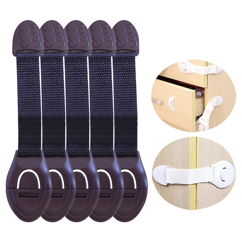 Secure your home with 10 ABS plastic child safety locks, multi-surface use