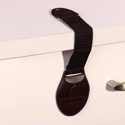 Secure 10-pack child safety locks for cabinet & drawer baby proofing. Enhanced home security, easy adhesive mount.