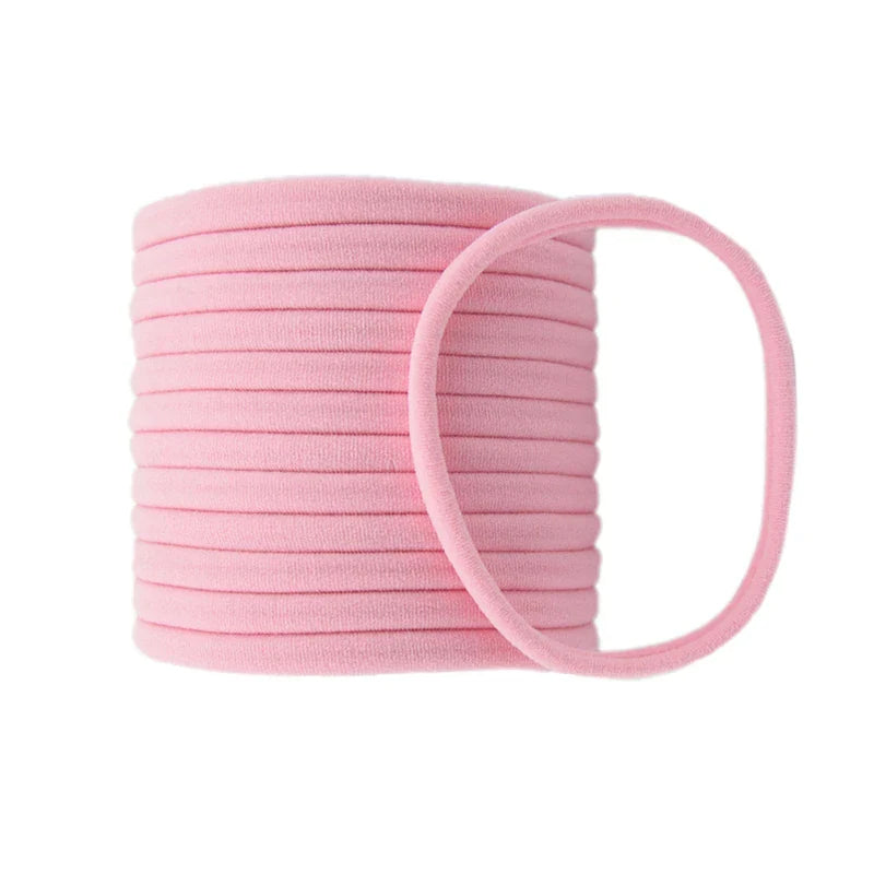 Colorful soft nylon headband collection, stylish girls' hair decor