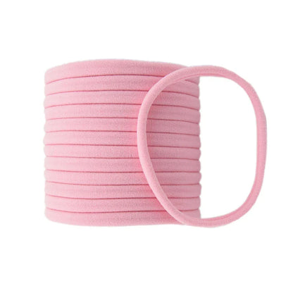 Colorful soft nylon headband collection, stylish girls' hair decor