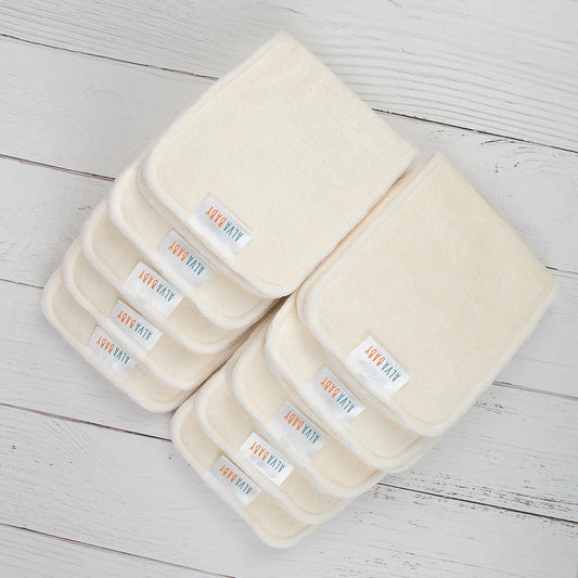 10-pack reusable bamboo diaper inserts for cloth diapers, eco-friendly baby hygiene