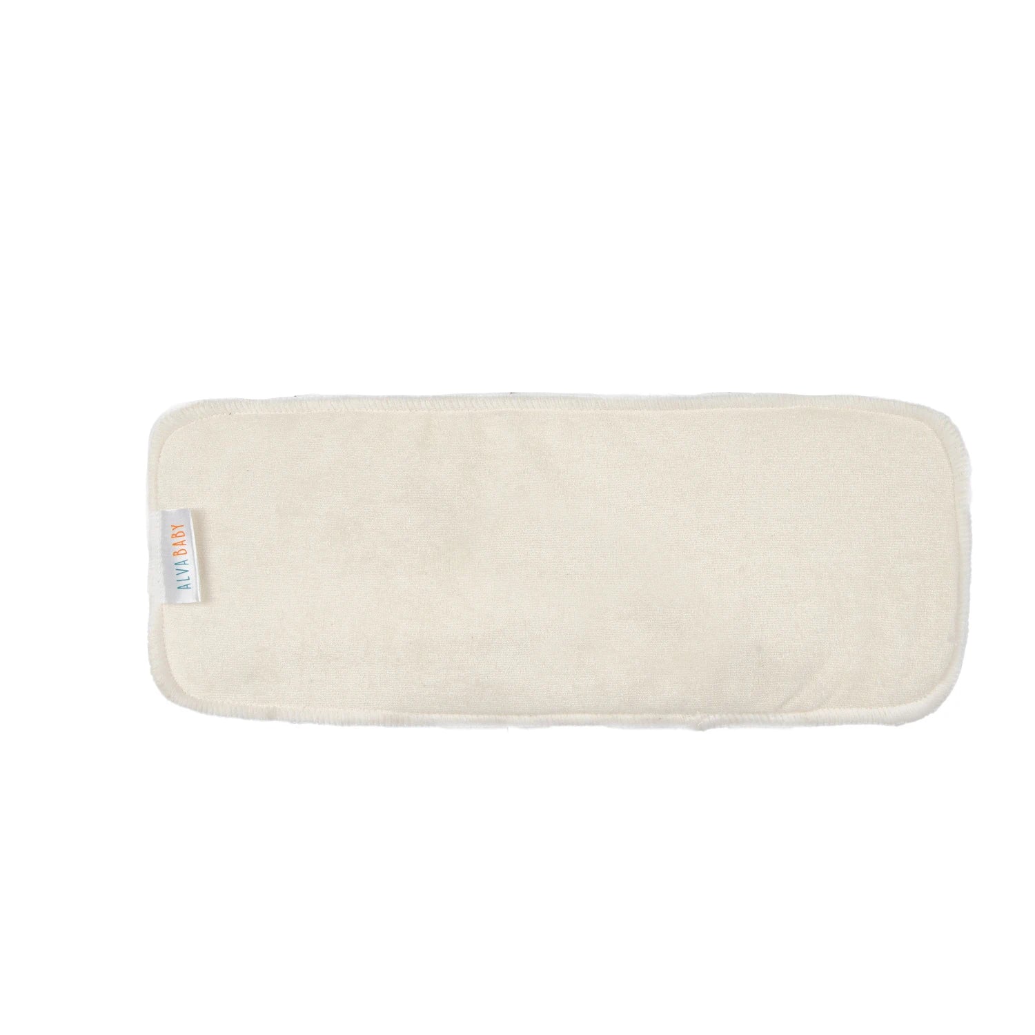 Close-up of a single reusable bamboo diaper insert, showing texture and absorbency