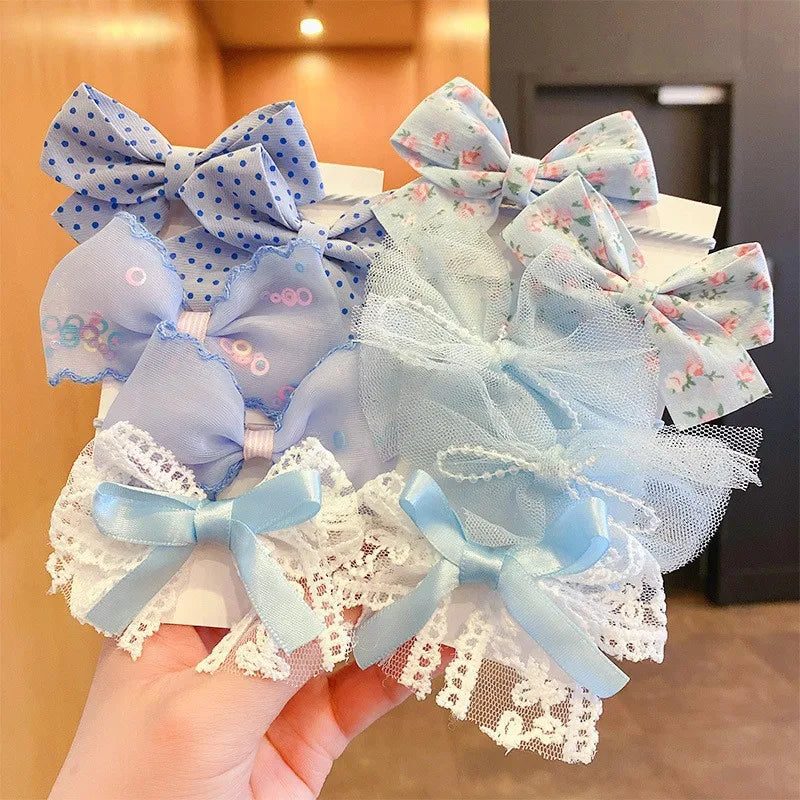 Adorable 10-pack flower bow hair accessories for toddlers. Soft & gentle headbands.