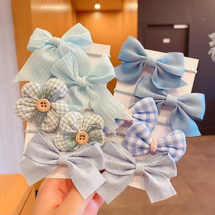 Everyday hairbands: soft nylon flower bows for girls. Elastic & stylish baby headbands.