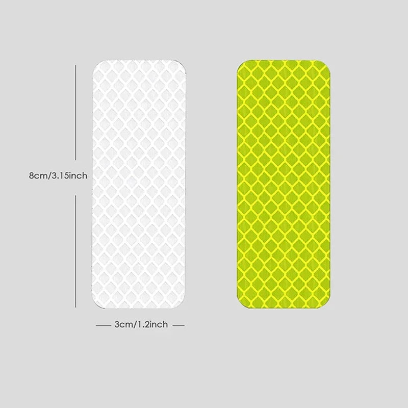Assorted reflective safety patches for strollers & bikes, durable & highly visible