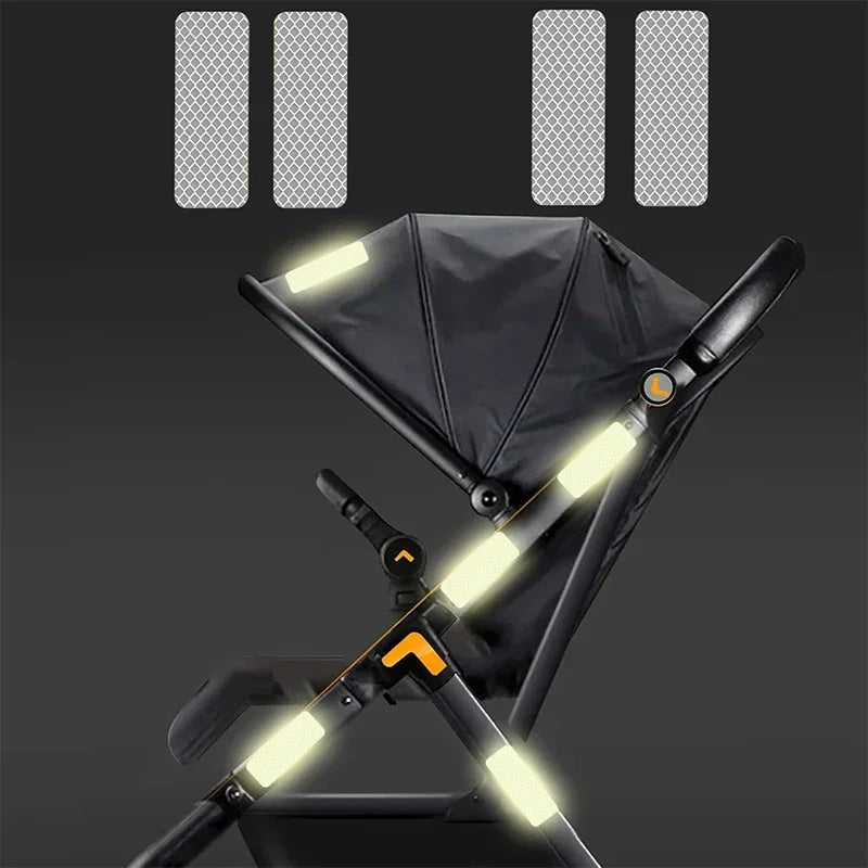 10-pack reflective warning stickers for ultimate night visibility on moving objects