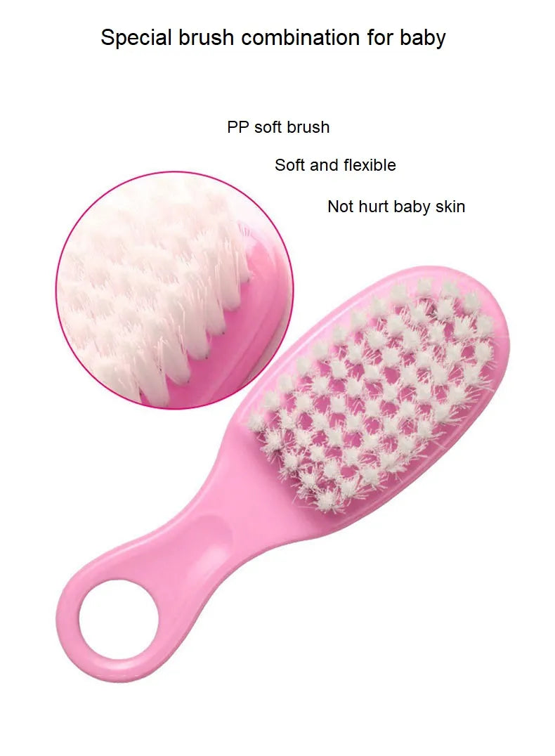 Safe baby tools: nail file, clippers, and scissors from a newborn grooming kit