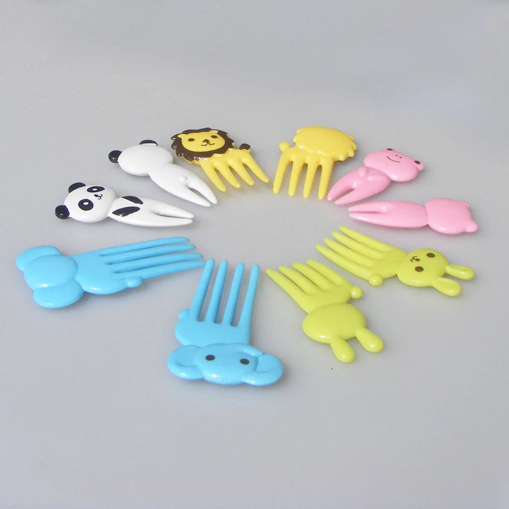 Lunchbox decor: Bright animal fruit picks, a 10-piece set for engaging meal times.