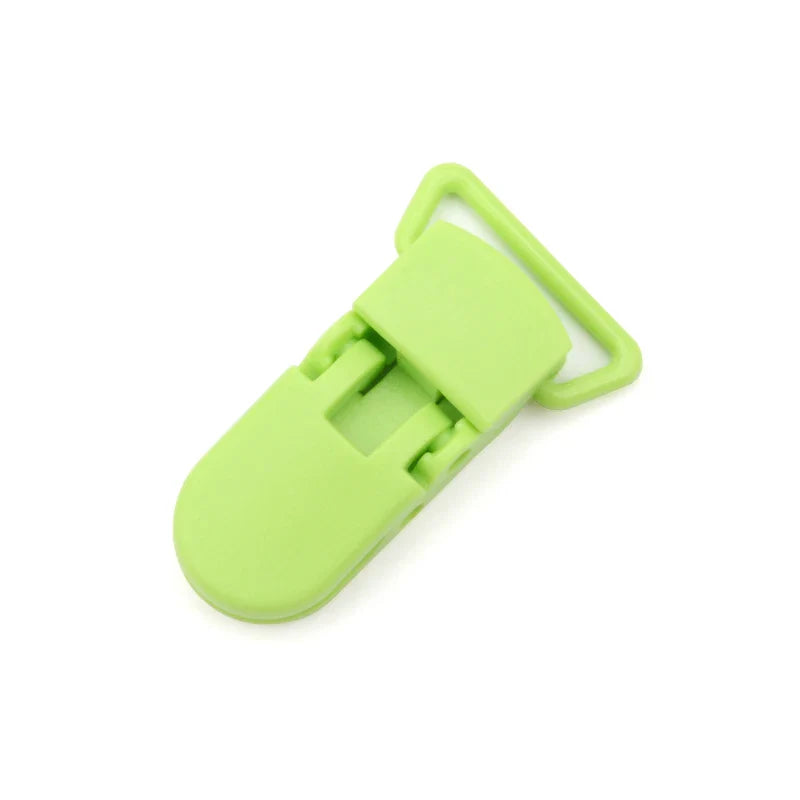 Colorful silicone bead pacifier chain with secure clip, perfect for newborns