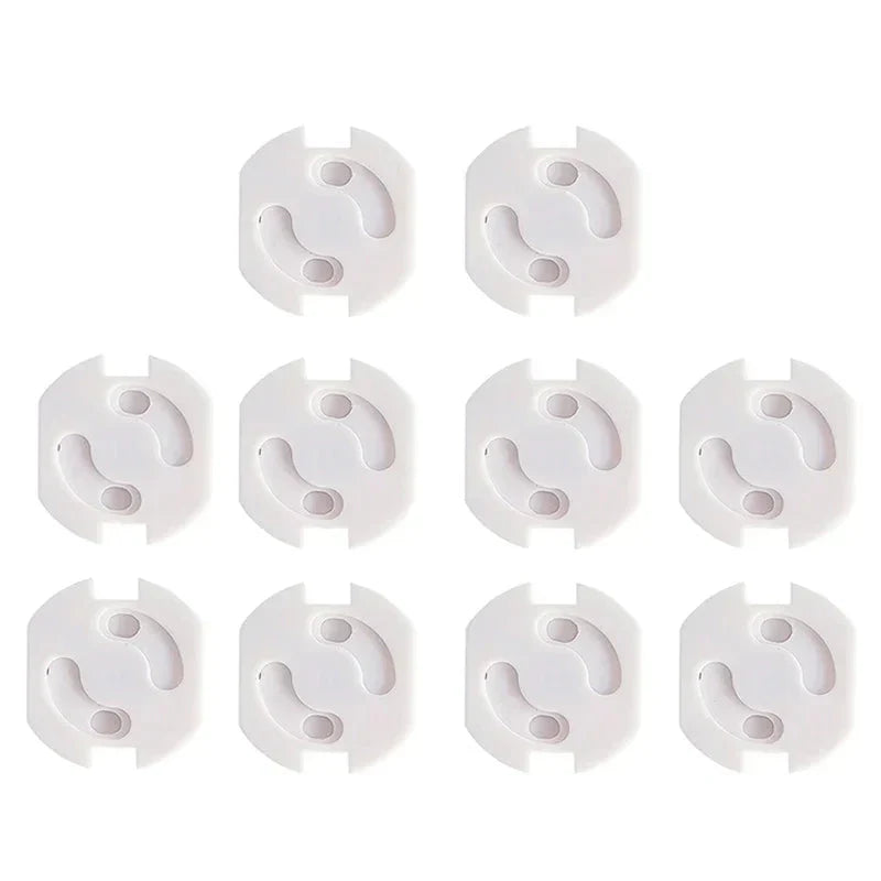 Instructional image showing how to install a baby safety socket cover on an outlet