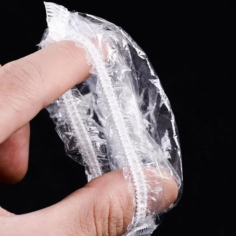 Unisex disposable ear covers; 100 count for waterproof ear protection during showers, baths, and hair treatments.