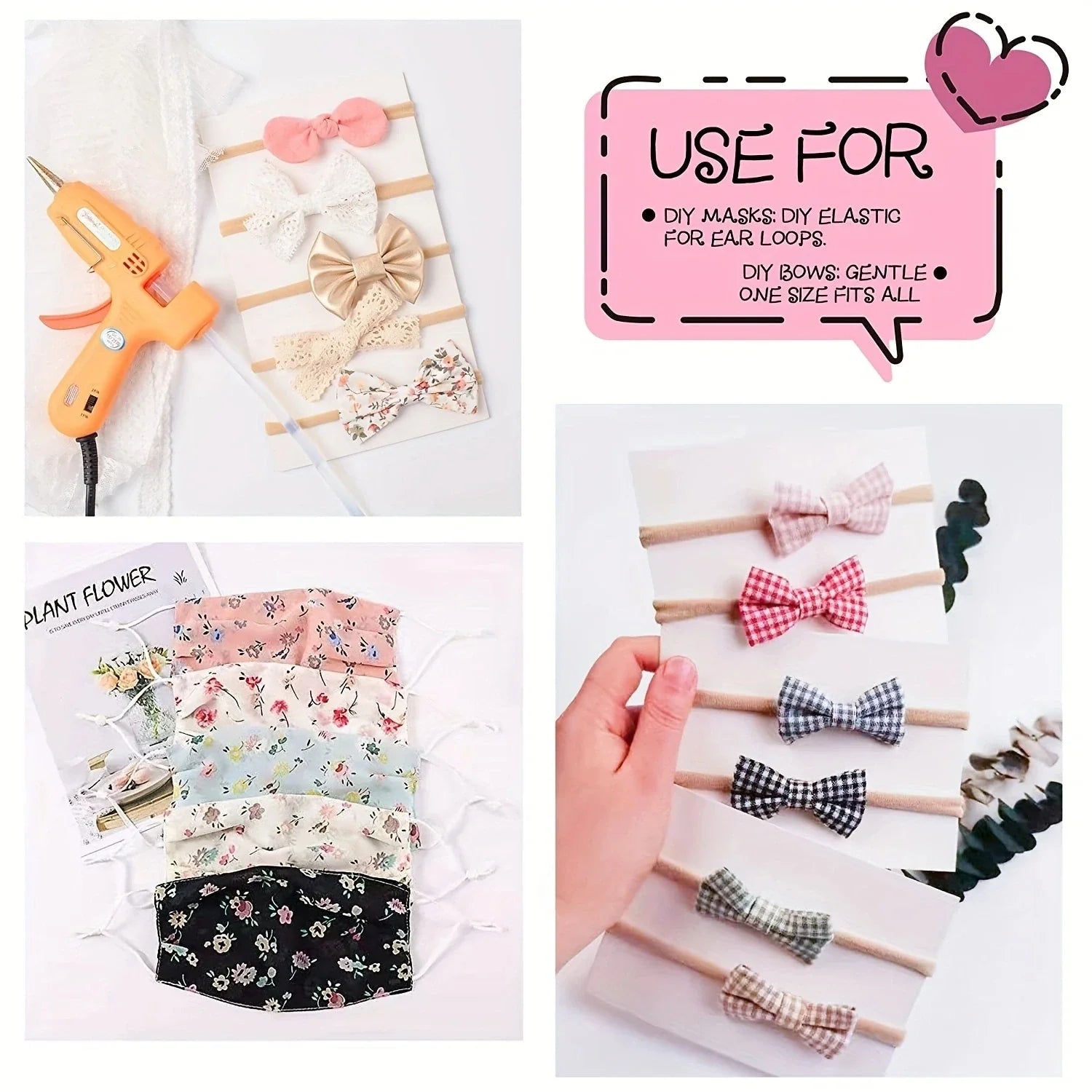 Assorted colors of stretchy soft nylon headbands, ideal baby hair bands for toddlers.