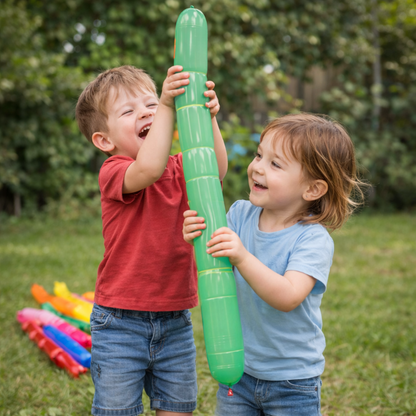 Assortment of colorful rocket balloons for party decoration and active play, 100 count