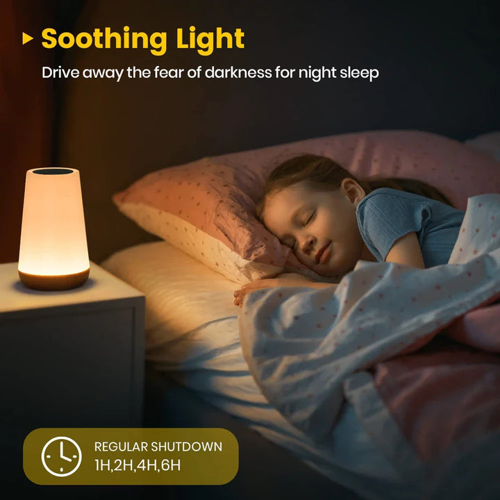 Modern ambient LED night light, 13-color RGB, with both touch sensor and remote for convenience