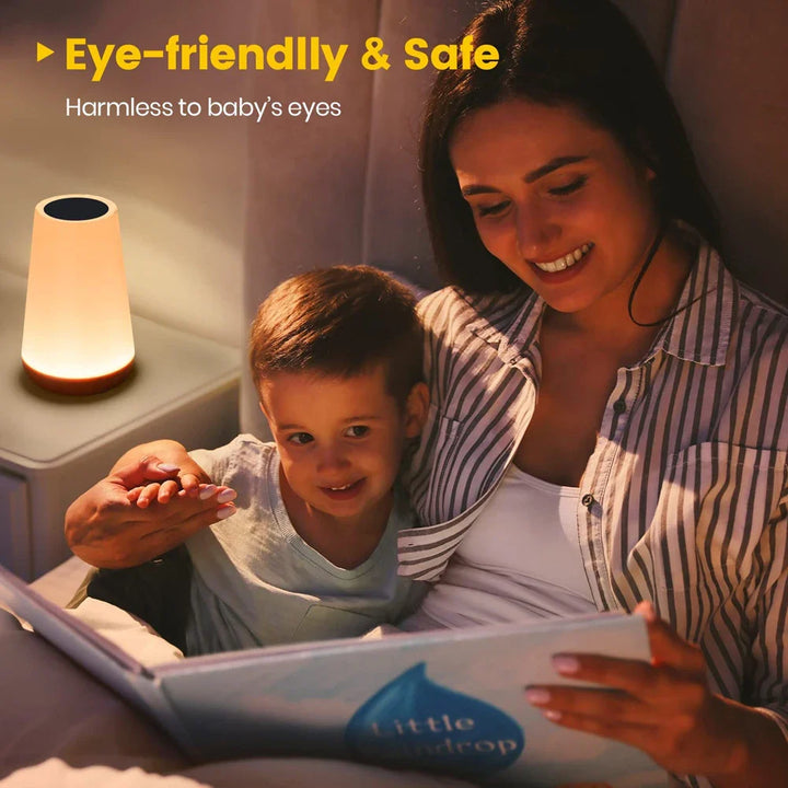 Bedroom mood lighting: a 13-color RGB LED night light with touch functionality and remote control