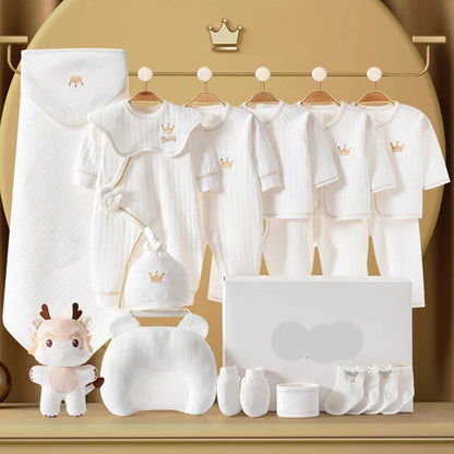 15-piece newborn baby clothes set for 0-3 months, soft cotton, unisex design, perfect baby shower gift.