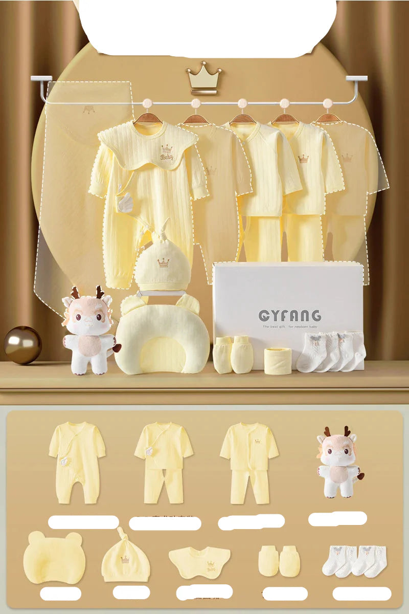 Practical 20-piece 0-3 month baby clothing bundle, perfect for everyday wear and hospital bag essentials.