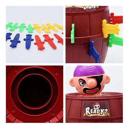Unisex Pirate Popping Barrel Game for Family Fun