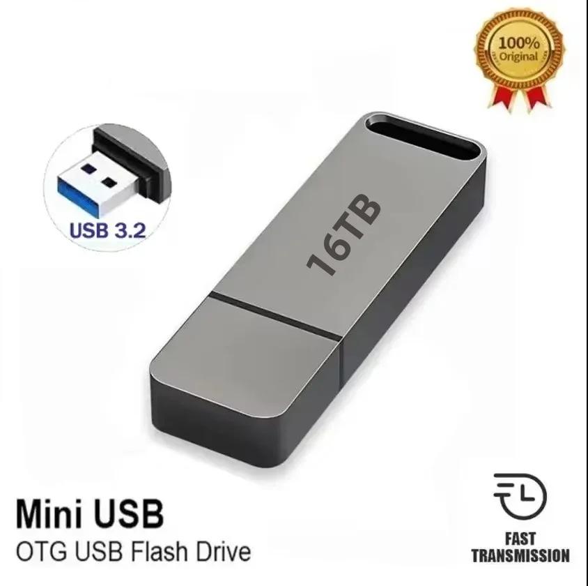 Rugged 16TB USB 3.2 flash drive, waterproof & shockproof portable storage. Secure data backup computer accessory.