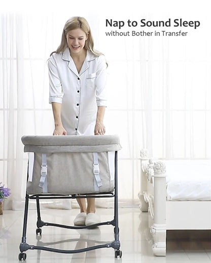 Travel cot bassinet with adjustable incline, a versatile baby gear solution for newborns.