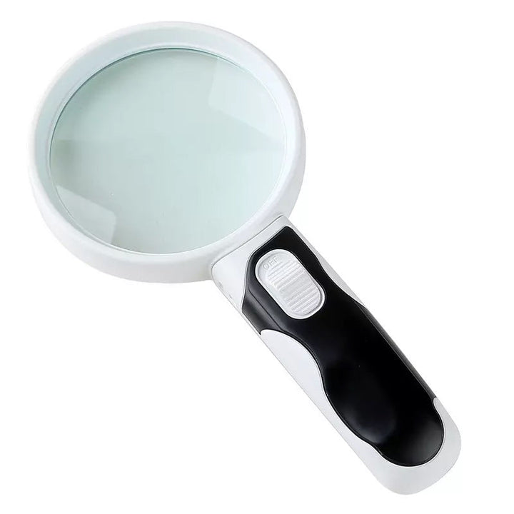 20X LED handheld magnifier for seniors, low vision, small print, eye strain relief.