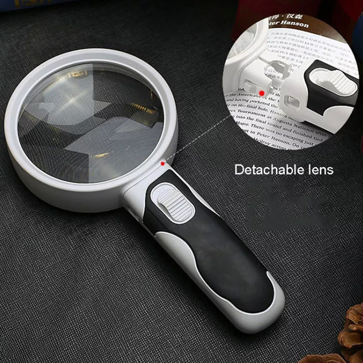 Combat low vision with this 20X LED magnifier, a helpful reading tool for seniors.