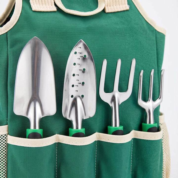 Versatile 23-piece hand tool kit for gardeners; essential tools for planting, pruning, and cultivating plants.
