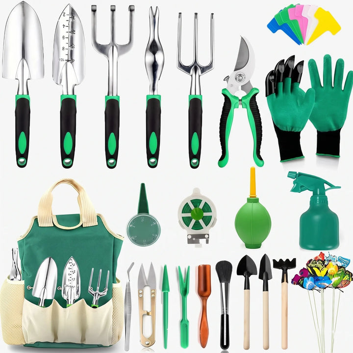 Gardener's gift: 23-piece tool set for succulents, indoor, and outdoor plants. Essential garden hand tools.
