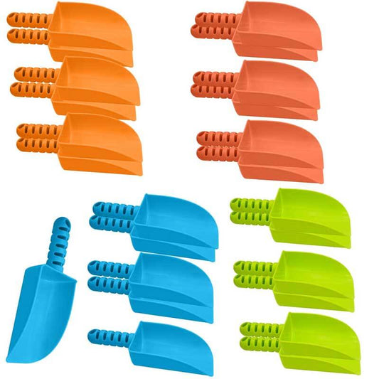 24-pack colorful kids' heavy-duty plastic sand shovels for beach and outdoor play
