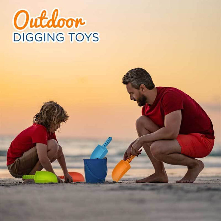 Kids' summer fun beach toys: 24 heavy-duty plastic sand shovels in assorted colors