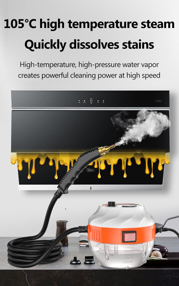 Sanitize & deep clean your home & car with the powerful 2800W chemical-free steam cleaner.