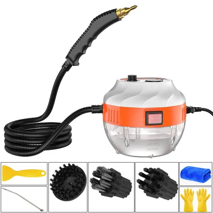 Gently deep clean upholstery & fabrics in your home or car using the high-pressure steam cleaner.