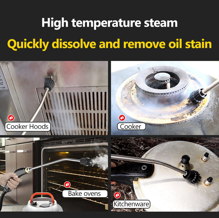 Ergonomic 2800W high-pressure steam cleaner, designed for easy home & auto deep cleaning tasks.