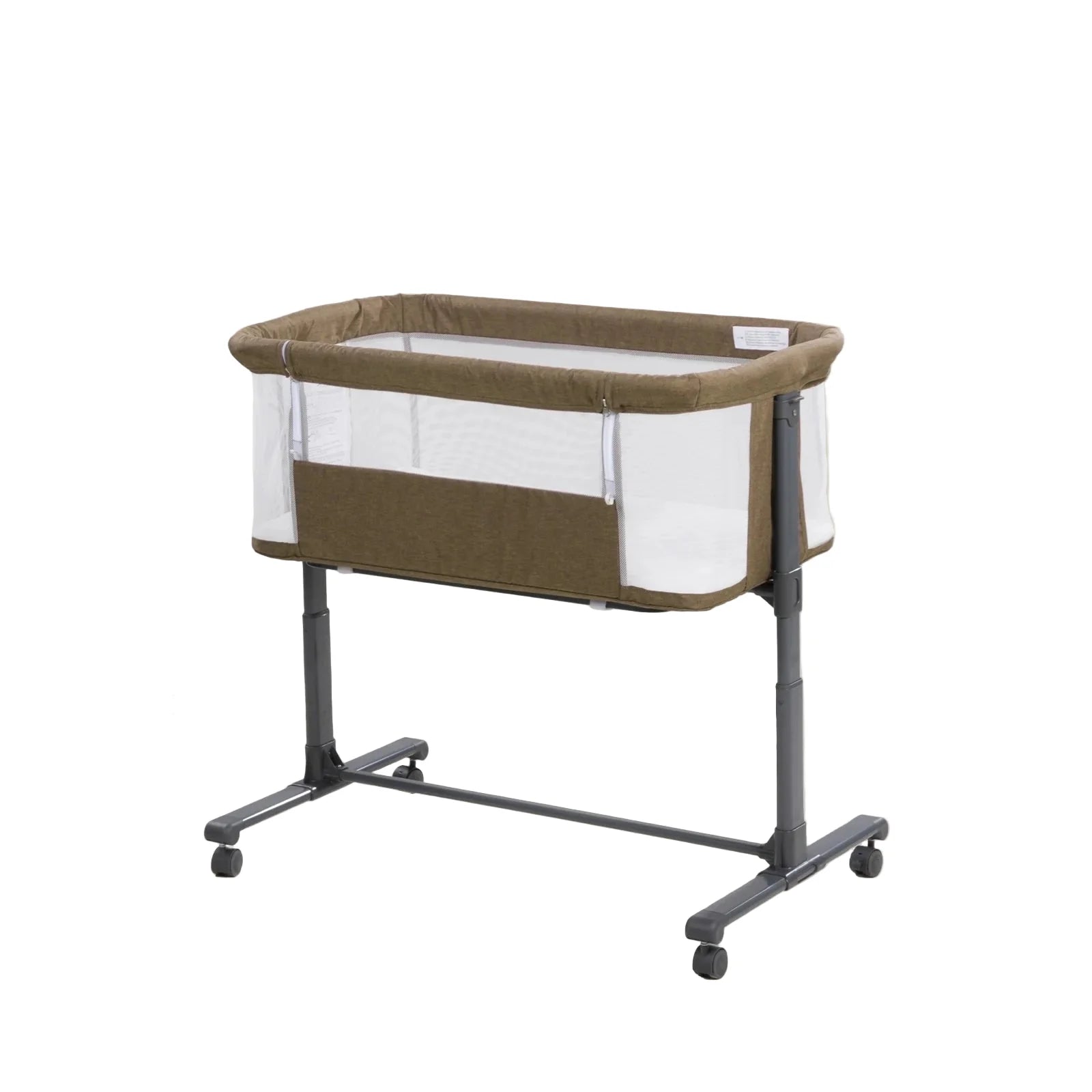 Compact and portable bedside co-sleeper crib suitable for travel and small spaces