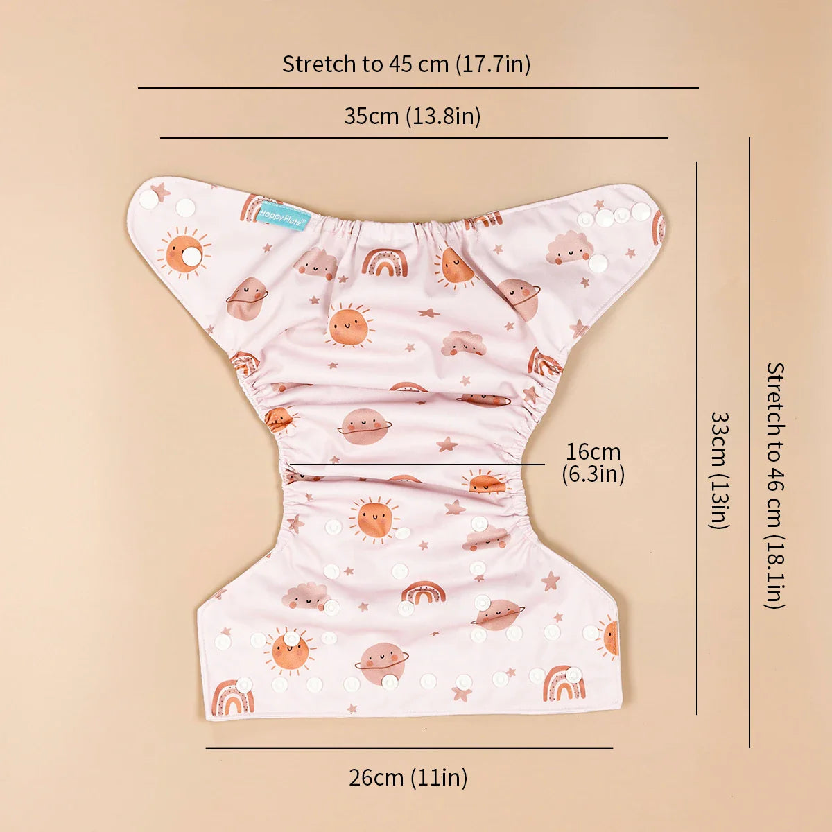 Newborn essentials: Unisex reusable cloth diapers, 3-pack for comfortable and eco-conscious baby care.