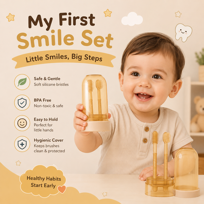 Baby's Gentle Silicone Toothbrush Set for Gums